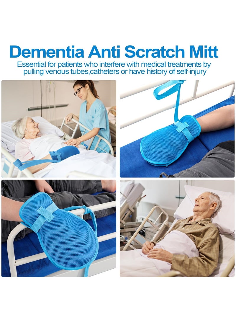 Ru syanl 2PCS Anti-Scratch Extubation Elderly Restraint Gloves Dementia Restraint Gloves Control Mitts Safety Glove - Image 4