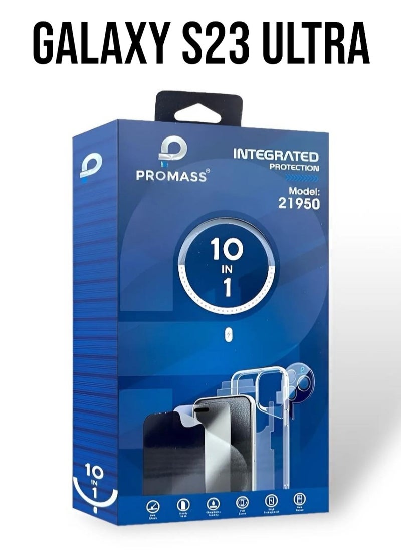 PROMASS The original integrated protection package for the Galaxy S23 Ultra, resistant to breakage and scratches, from Promas  - Image 1