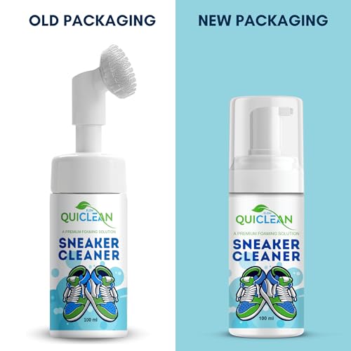 QUICLEAN™ Shoe Cleaner 200 ml | Sneaker Cleaner Kit | Shoe Cleaning Kit With Silicon Bristle Shoe Cleaner With Brush & Foam Shoe Shampoo | All Shoes Cleaning Kit | (100ml Pack of 2) - Image 5