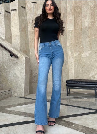 Flare - High-Waist Medium Washed Blue Jeans - pzsku/Z11BFA6F9F394C4E74F7FZ/45/1742417620/2bbd5134-04c2-47f5-a595-08b9aed9d3e5