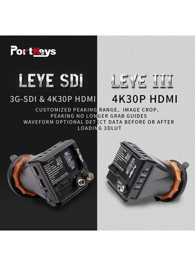 PortKeys LEYE III 4K HDMI Electronic Viewfinder 2.4 Inch LCD Monitor [Adjustable +8D~-3D] - Image 2