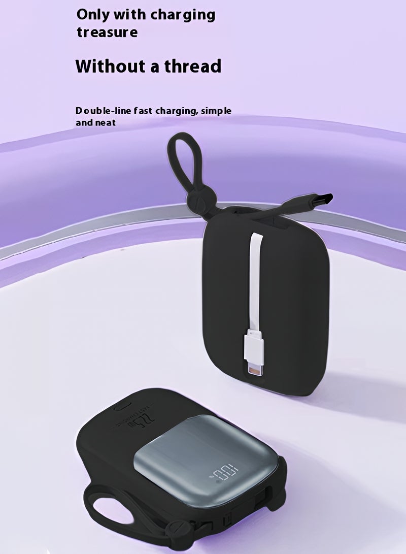 سمارت لينك بنك طاقة صغير الحجم سعة 10000 مللي أمبير مع كيبل لايتنينغ وتايب سي مدمجة وشحن سريع بقوة 22.5 وات - Image 5