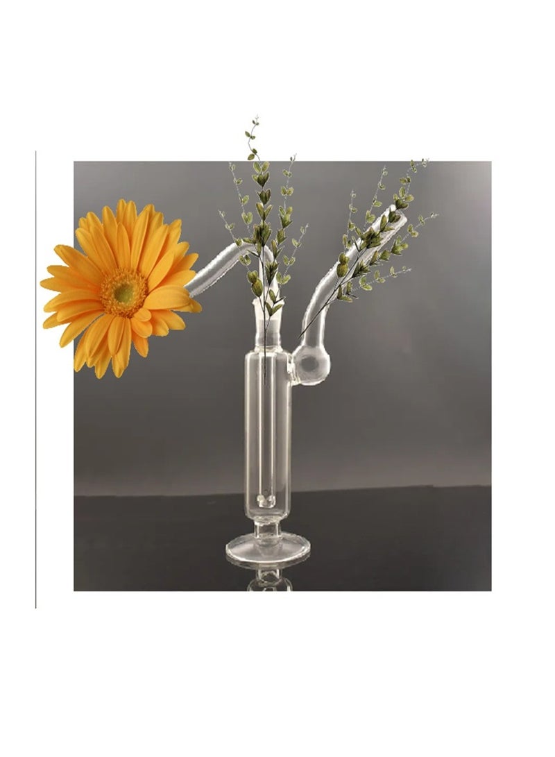 Glass Heat Resistant Oil Lamp Flowers Vase