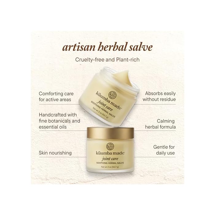 Kuumba Made Joint Care Salve, Comforting Balm with Arnica & Ginger, 2 Oz | Botanical Salve Comforts & Revitalizes Overworked Joints & Surrounding Skin with St. John's Wort & Plant Infusions - Image 4