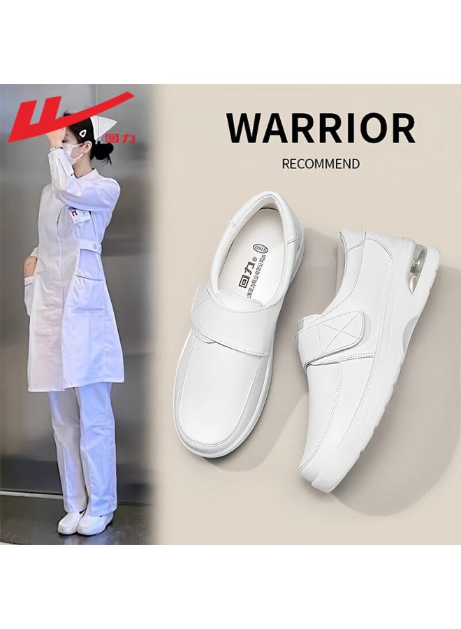 Warrior أحذية ممرضات ووريور الرسمية للنساء صيفية قابلة للتنفس ذات قاعدة ناعمة سهلة الارتداء أحذية طبية خاصة للنساء بيضاء مقاس 37 - Image 3