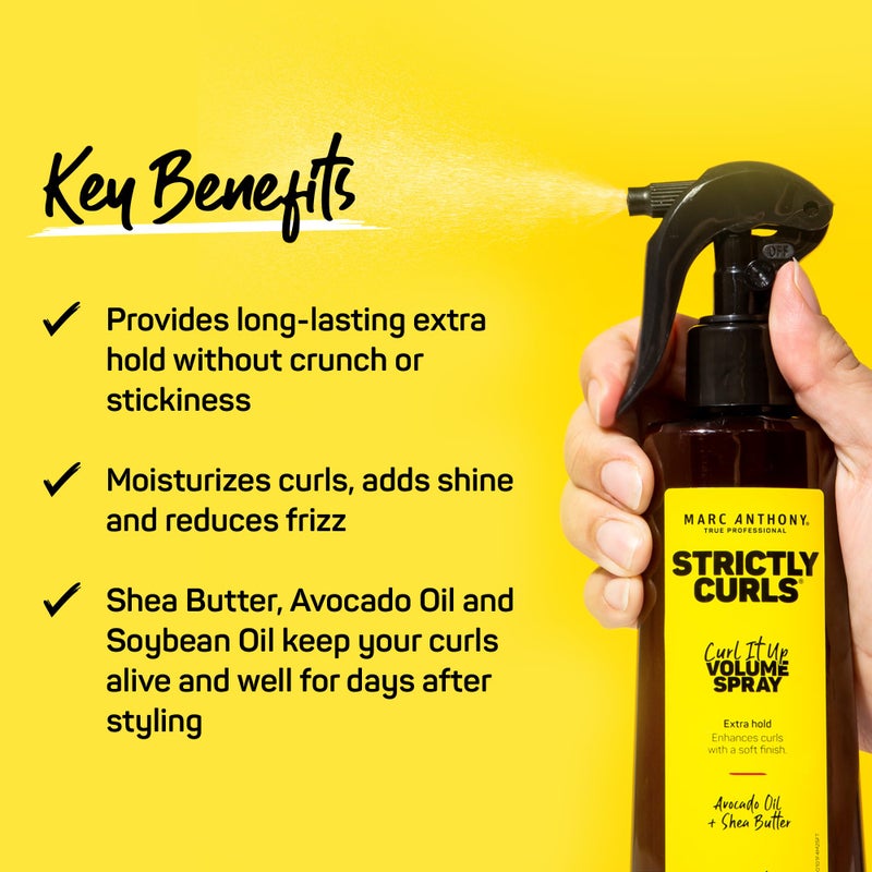 Marc Anthony Curl It Up Volume Boost Spray, Extra Hold, Strictly Curls - Avocado Oil & Shea Butter Enhances with a Soft Finish Paraben-Free, Sulfate-Free, Phthalate-Free - Image 2