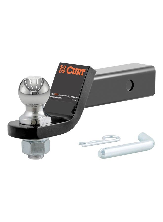 Curt 45034 Trailer Hitch Mount with 1-7/8-Inch Ball & Pin, Fits 2-Inch Receiver, 7,500 lbs, 2-In Drop, black - Image 1