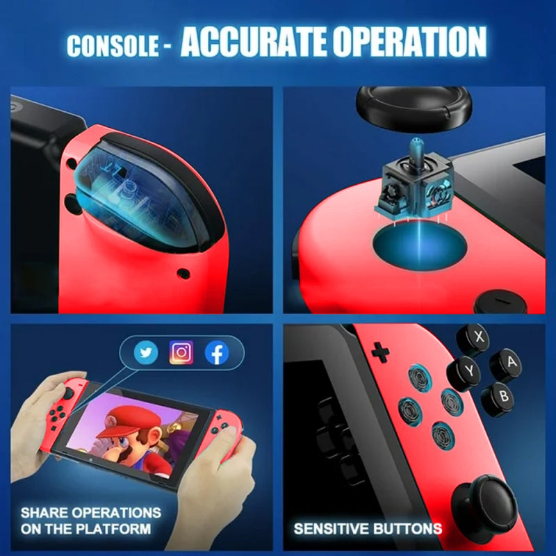 NS switch left and right handle joycon handle switch Bluetooth handle with remote wake-up with hand rope JOY red and blue - Image 4