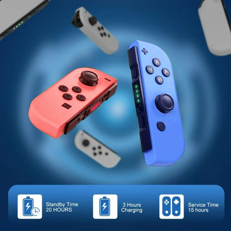NS switch left and right handle joycon handle switch Bluetooth handle with remote wake-up with hand rope JOY red and blue - Image 3