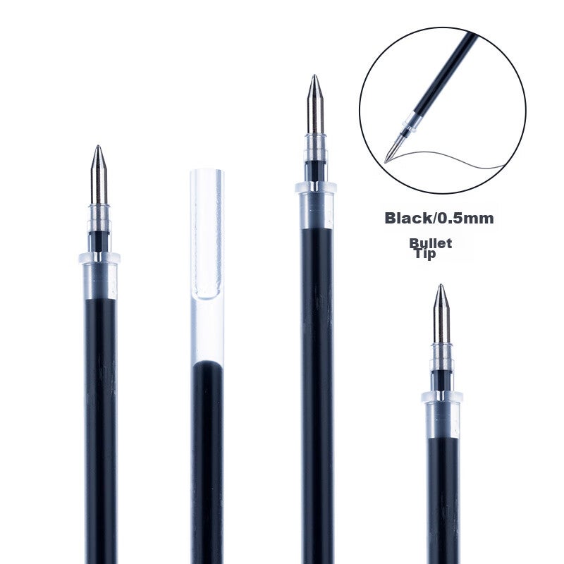 M & G القرطاسية ، 0.5MM أسود جل عبوات القلم ، سحب كاب رصاصة طرف عبوات ، عبوات القلم التوقيع ، عبوات القلم الحبر ، Q7 / 6600 / 33109 متوافق ، 20 قطعة / مربع ، MG6102 - Image 2