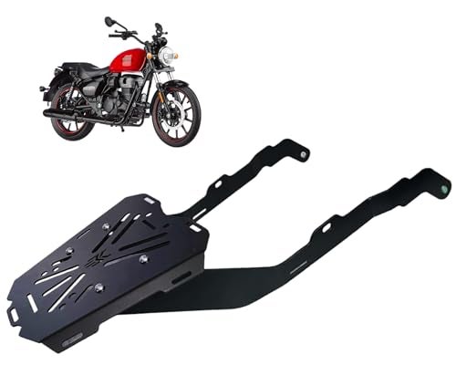 MILACHIN Royall Enfield Meteor 350 Motorcycle Back Luggage | Carrier Rack Plate |Back Carrier Plate Black Metal. - Image 1