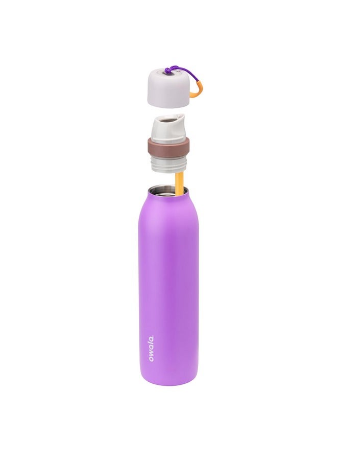 Owala Owala FreeSip Twist Insulated Stainless Steel Water Bottle with Straw for Sports and Travel, BPA-Free, 24-oz, Purple/Purple (California Grapevine)  - Image 5