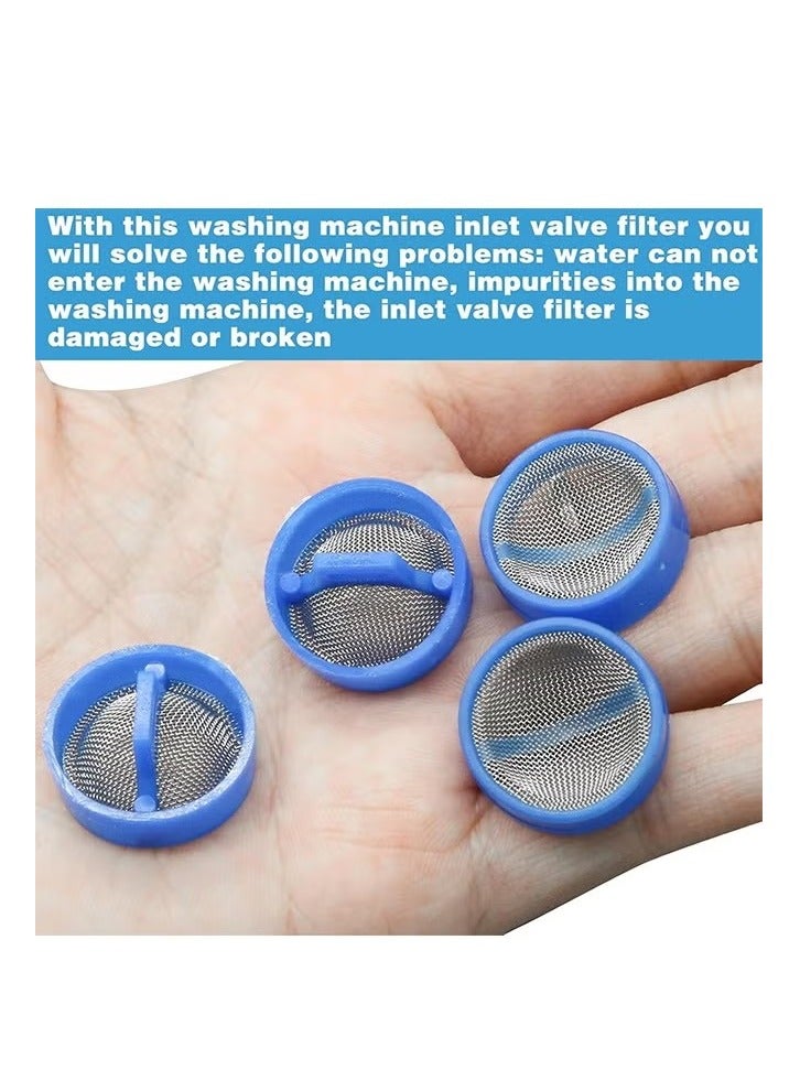 20 قطعة فلتر مياه الغسالة، صمام مدخل مياه الغسالة، خرطوم فلتر الغسالة مع فلتر شبكي، فلتر خرطوم الغسالة، فلتر مياه مدمج، صمام مدخل الغسالة - Image 5