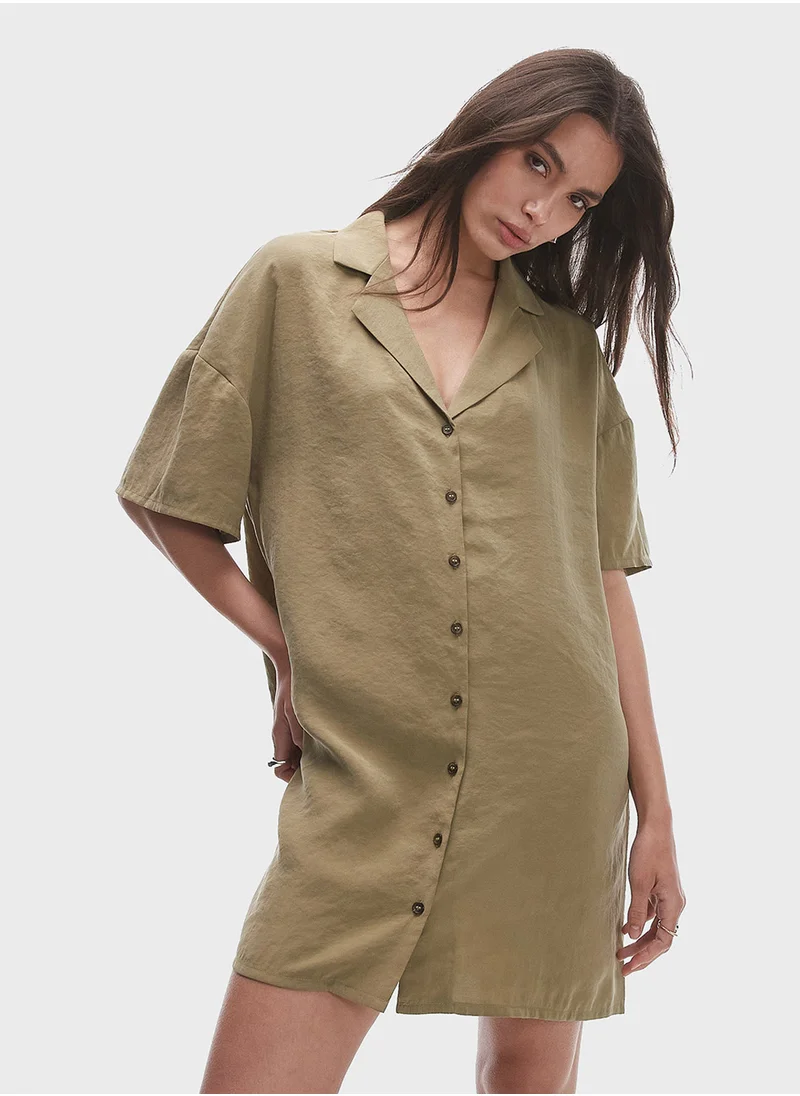 توب شوب Button Down Shirt Dress