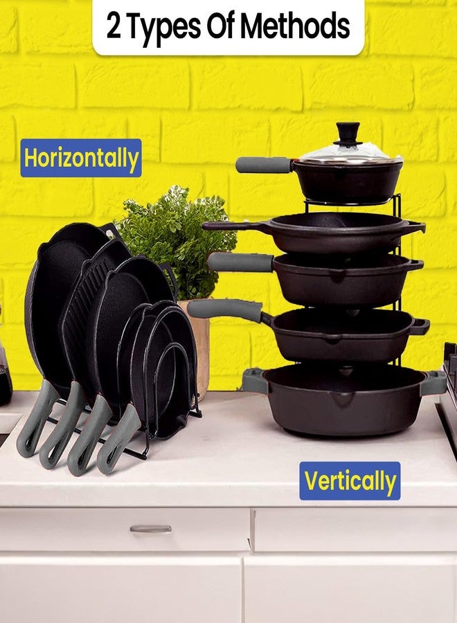 WonderStand رفوف مطبخ WonderStand للأواني والمقالي، منظم رفوف قائم بذاته (5 طبقات)، معدن متين للمنزل/المطبخ - Image 3