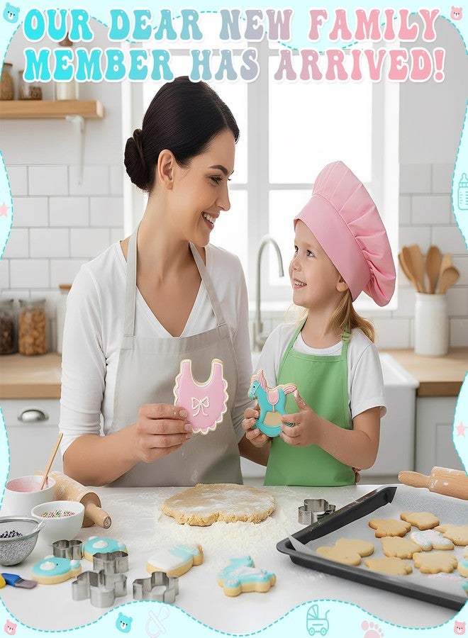 Ferrochef 159 Pcs Baby Shower Cookie Cutters Set 9 Pcs Cookie Cutters Stainless Steel Molds 100 Cookies Bags 50 Piping Bags for Baby Shower Birthday Party - Image 4