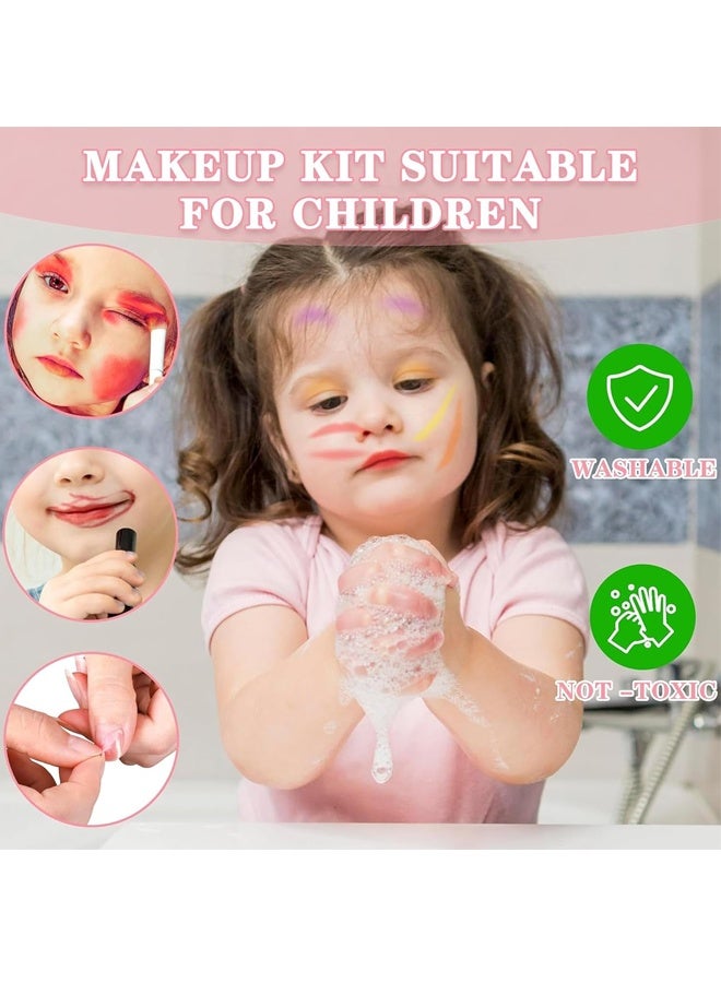 بيوينتي مجموعة ماكياج للأطفال للفتاة ، مجموعة ماكياج حقيقية للبنات مع الموسيقى ، آمنة قابلة للغسيل وغير سامة للأطفال ماكياج الألعاب للفتاة عمرها 4 5 6 7 + سنوات ، هدايا عيد الميلاد وعيد الميلاد للبنات - Image 4