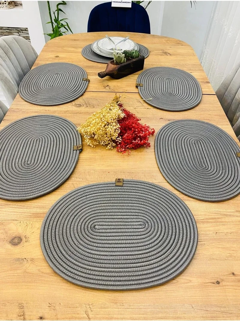 بدز ديري BDZ Leather Jute Wicker American Service Oval Base 6 Pieces