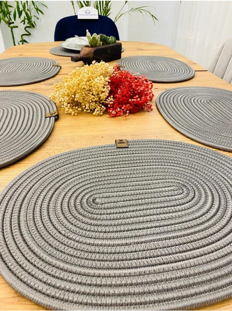 بدز ديري BDZ Leather Jute Wicker American Service Oval Base 6 Pieces
