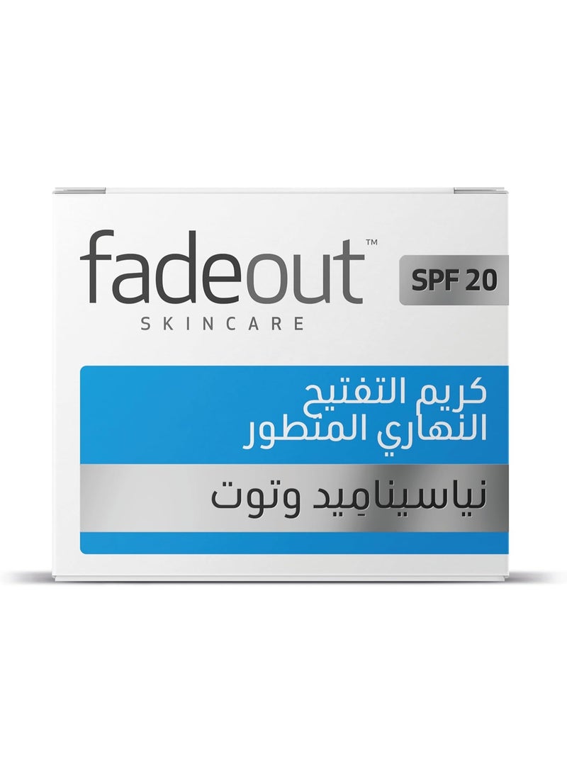 fadeout Fade Out Advanced Whitening Day Cream-Spf20-Niacinamide & Mulberry-Brighten And Correct Uneven Skin Tone-Rapid Hydration And Spf Protection-Gentle Exfoliation-Light Texture-All Skin Types-50Ml - Image 1