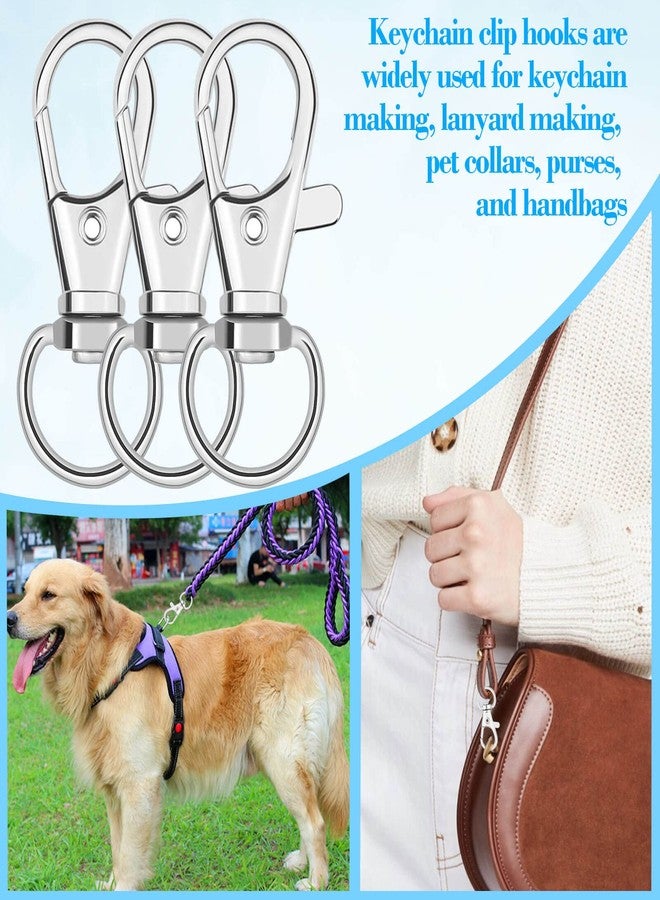 Anezus 150 Pcs Swivel Key Chain Lanyard Carabiner Hook for Key Chain Rings Lanyard - Image 5