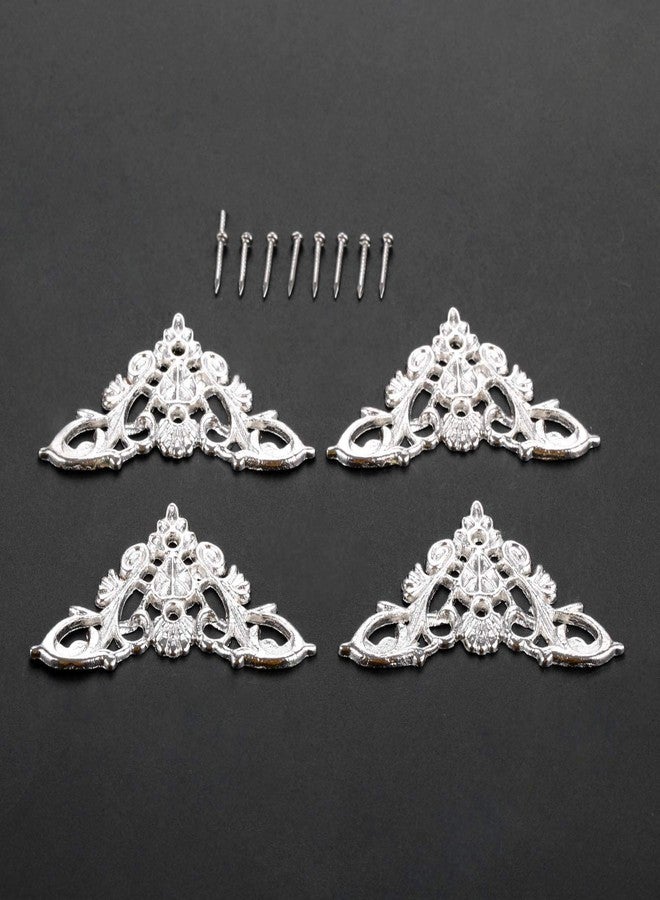 Yetaha 4 Pcs Antique Decorative Box Corner Protectors, Retro Jewelry Table Desk Edge, Safety Guard Cover for Wooden Furniture Dressers Cabinet - Image 4