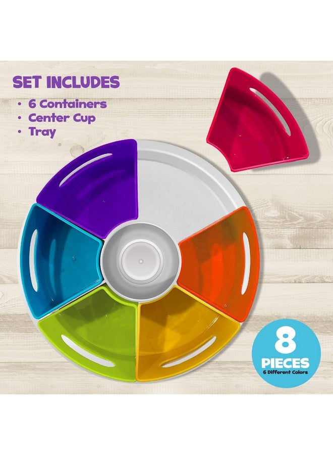 هابينيست منظم دوار للوازم الفنية من هابينست للأطفال، حل تخزين أقلام التلوين وأقلام الرصاص لمعلمي المدارس والحرف اليدوية في الفصول الدراسية، حامل منظم مكتب دوار للأطفال، حامل لوازم فنية للأطفال - Image 2