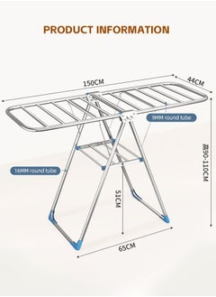 Clothes Drying Rack Metal Steel Laundry Rack Foldable 2 Level Cloth Drying Stand Space Saving Drying Stand Laundry Freestanding Clothes Dryer Hanging Clothes Drying Rack For Indoor Outdoor Use - pzsku/Z11C0B05B6DCC18FE2ECEZ/45/_/1733828159/ecbbb091-a452-48b4-8e3c-3b69b41c43d9