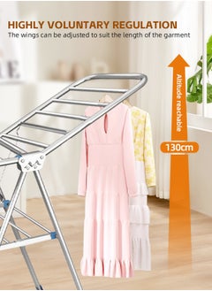 Clothes Drying Rack Metal Steel Laundry Rack Foldable 2 Level Cloth Drying Stand Space Saving Drying Stand Laundry Freestanding Clothes Dryer Hanging Clothes Drying Rack For Indoor Outdoor Use - pzsku/Z11C0B05B6DCC18FE2ECEZ/45/_/1733828231/541f6e47-0c3e-488d-b013-2feae0900f2e