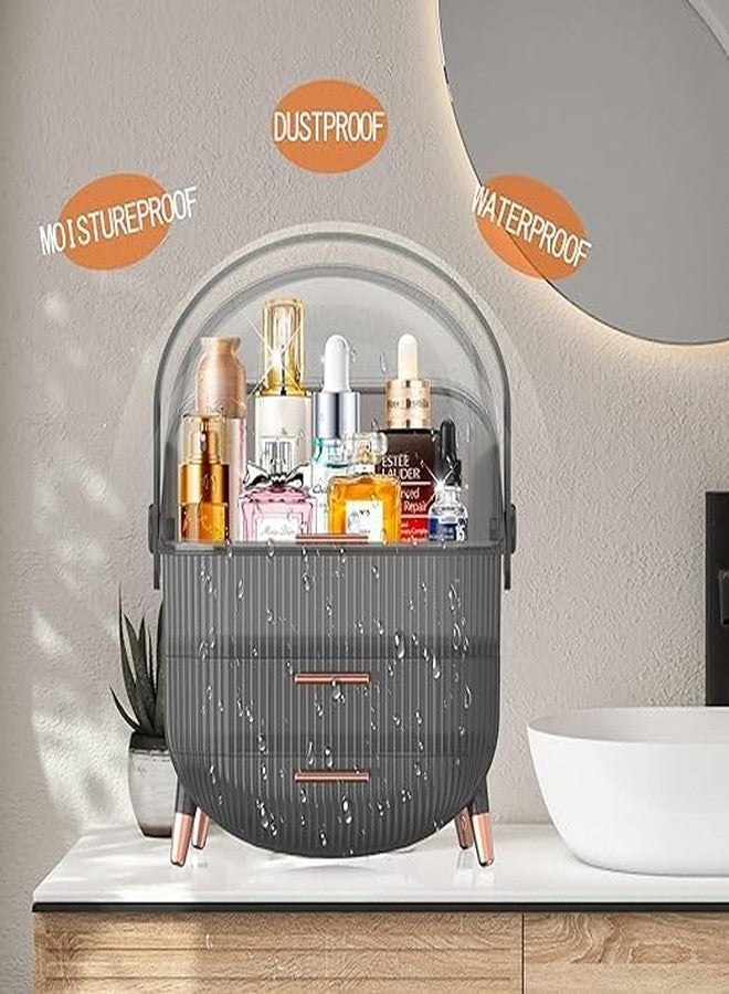 JUVIW Makeup Organizer, Cosmetics Skincare Organizer Box, Make up Organizers and Storage for Vanity with Lid and Drawers, Cosmetic Display Cases for Dresser, Countertop, Ideal Gifts for Women - Image 4