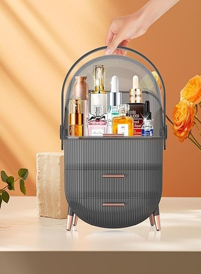 JUVIW Makeup Organizer, Cosmetics Skincare Organizer Box, Make up Organizers and Storage for Vanity with Lid and Drawers, Cosmetic Display Cases for Dresser, Countertop, Ideal Gifts for Women - Image 5