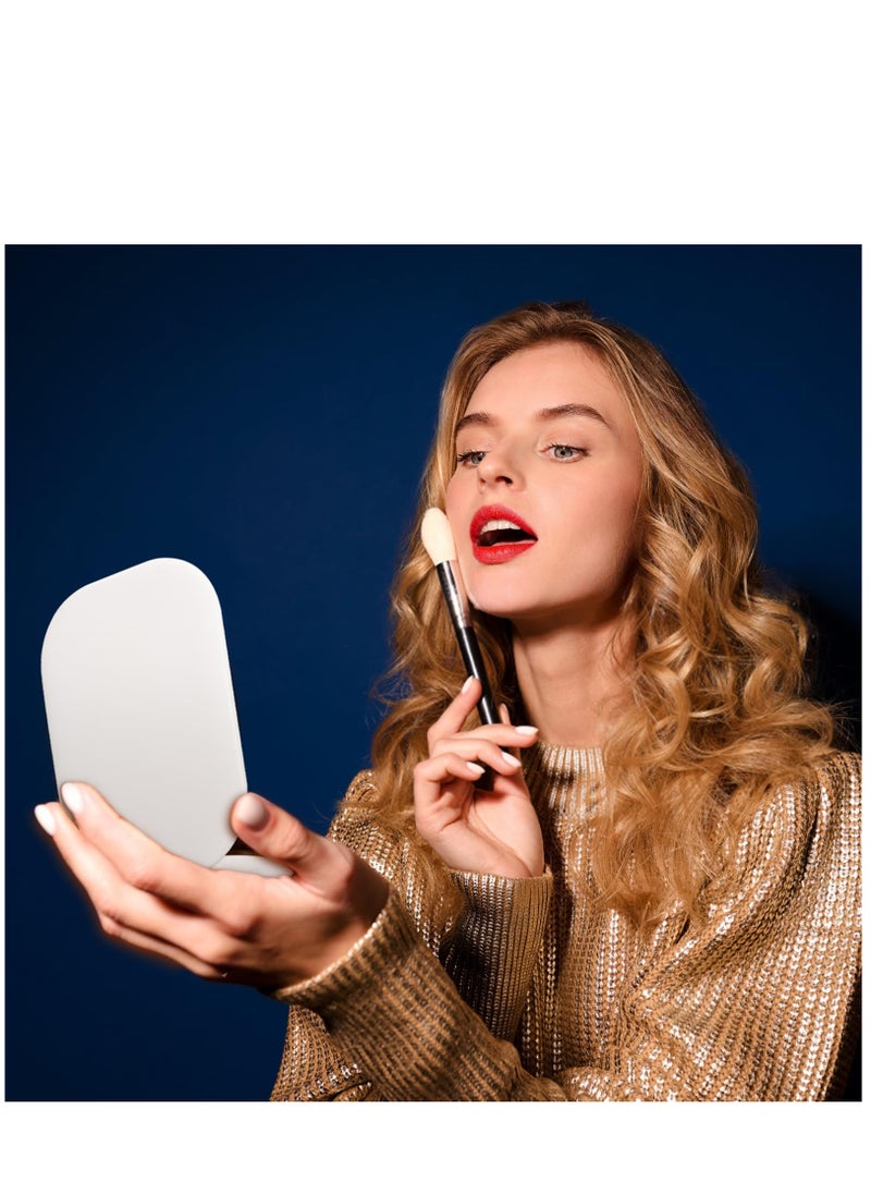 Arabest - LED Compact Mirror with 3-Color Light, Small Travel Mirror with 1X/2X Magnifying for Purse, Pocket, Handheld 2-Sided Makeup Mirror for Women - Image 1