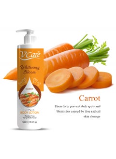 VCare V Care Carrot Extract Body Lotion - 500ml - Glowing Complexion & Deep Nourishment - Radiant Skin  - Image 5