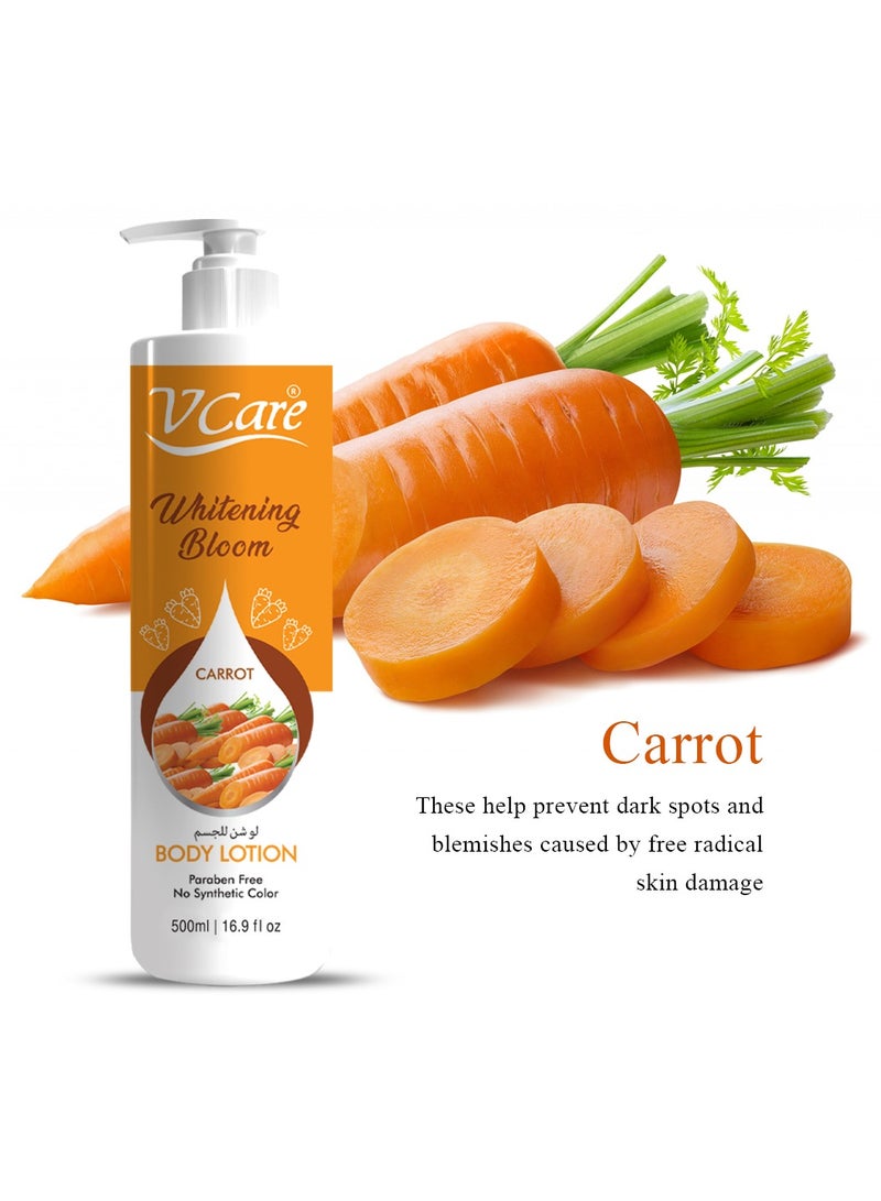VCare V Care Carrot Extract Body Lotion - 500ml - Glowing Complexion & Deep Nourishment - Radiant Skin  - Image 5