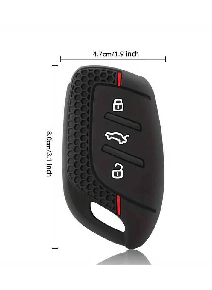 غطاء مفتاح السيارة من السيليكون – حافظة واقية متينة لمفاتيح سيارات MG وRoewe تشمل MG4، MG5، MG6، MG3، MG7، ZS EV، HS، EHS، ZX GT وRoewe RX3، RX5، RX8، ERX5، I5، I6 - Image 2