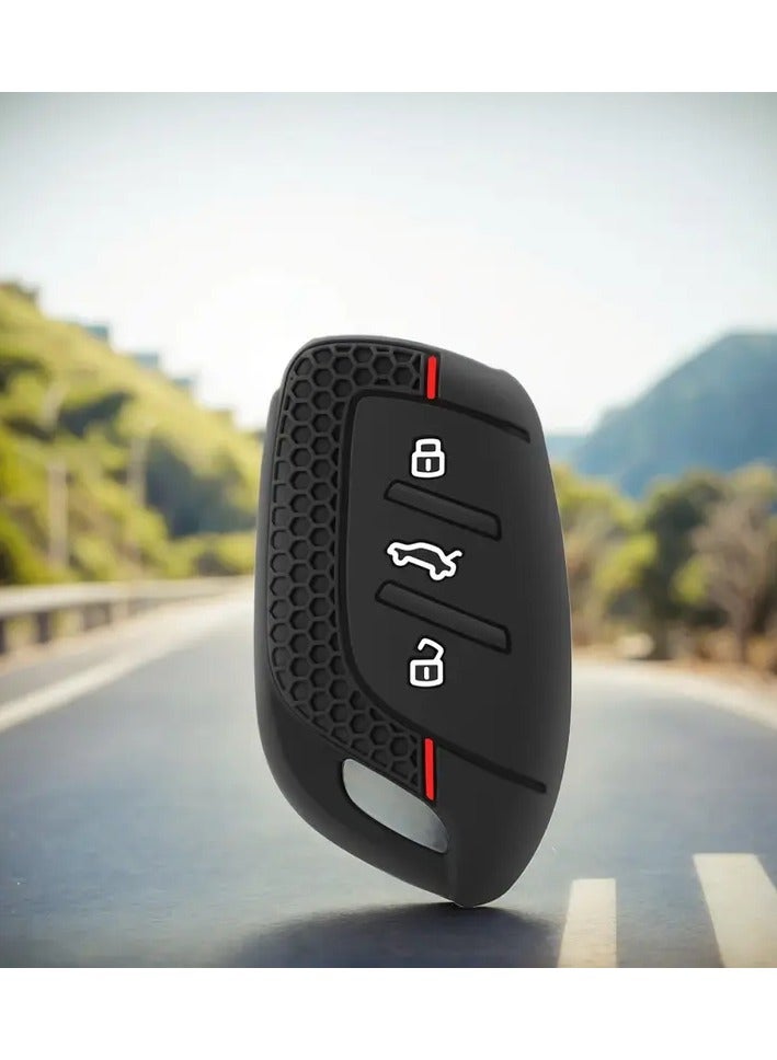 غطاء مفتاح السيارة من السيليكون – حافظة واقية متينة لمفاتيح سيارات MG وRoewe تشمل MG4، MG5، MG6، MG3، MG7، ZS EV، HS، EHS، ZX GT وRoewe RX3، RX5، RX8، ERX5، I5، I6 - Image 1
