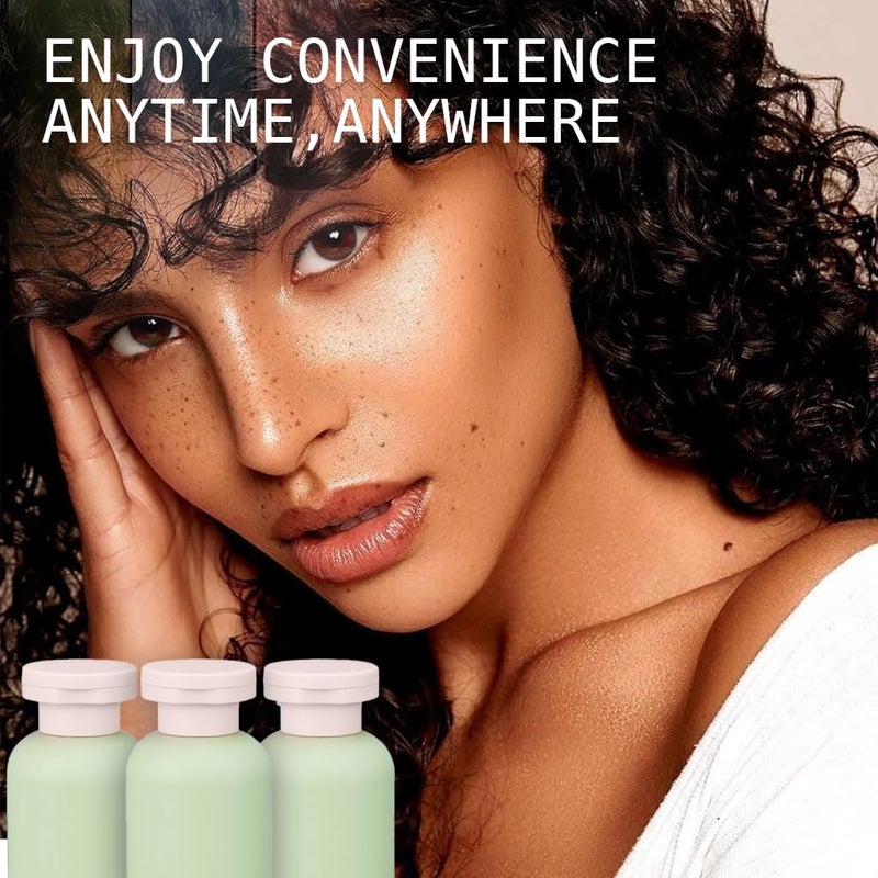 M'AYCREATE MAYCREATE® 100ml Travel Bottle Kit for Toiletries, 3Pcs Travel Toiletry Bottles Kit Accessories, Soft PE Leakproof Empty Squeeze Dispenser Bottle for Shampoo, Body Lotion, With Storage Pouch - Image 3