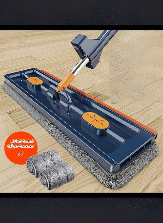 general Effortless Self-Wringing Flat Mop with Bucket for Sparkling Floors - Image 1