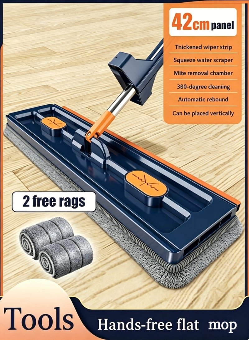 general Effortless Self-Wringing Flat Mop with Bucket for Sparkling Floors - Image 1