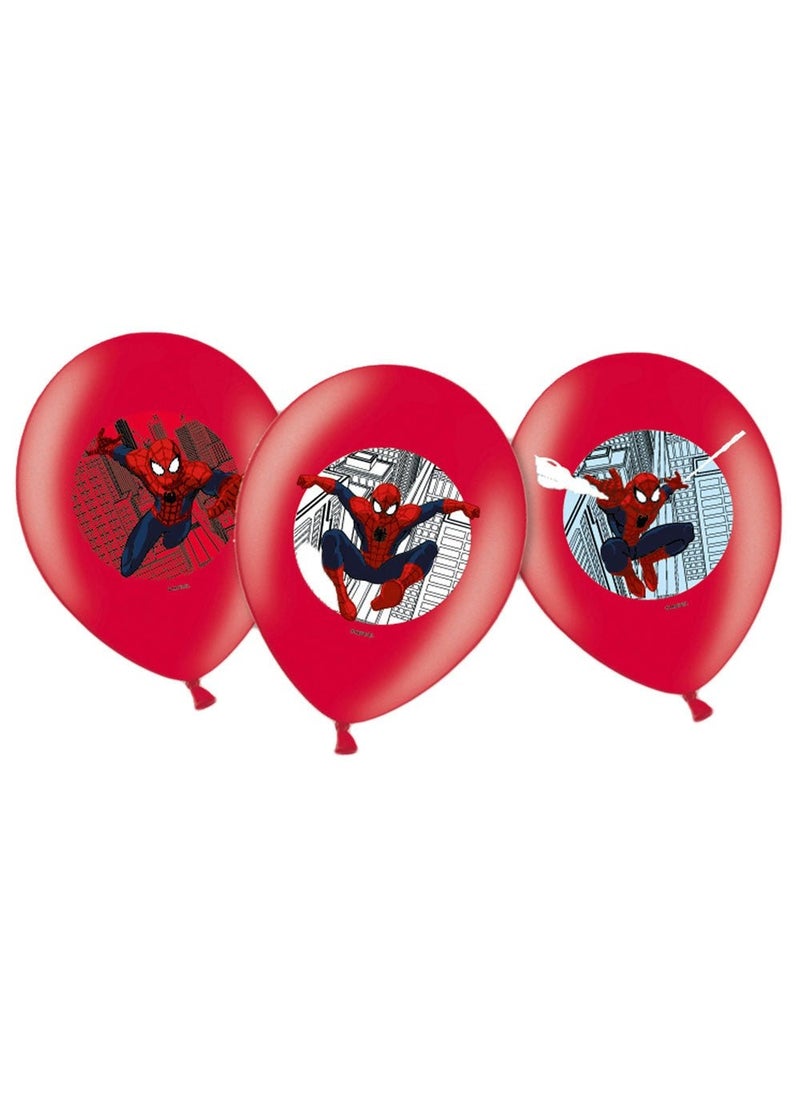 بالونات سبايدر مان لاتكس حمراء 28 سم عبوة من 6 قطع