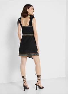Never fully Dressed Embroidered Tie Detail Dress  - Image 2