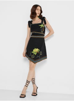 Never fully Dressed Embroidered Tie Detail Dress  - Image 4