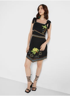 Never fully Dressed Embroidered Tie Detail Dress  - Image 1