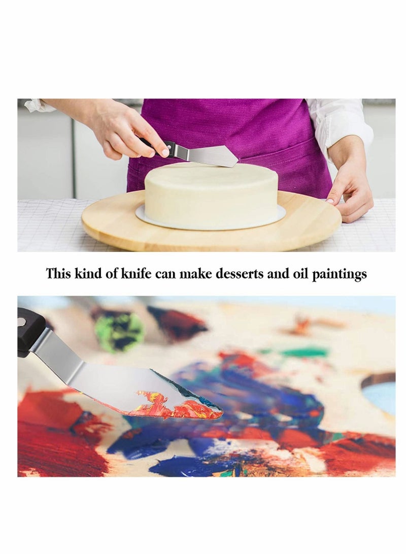 Large Painting Knife Set, 5 Pcs Pallet Set Mixing Scraper Stainless Steel Spatula Palette Oil Accessories Tools for Color Acrylic Supplies - Image 3