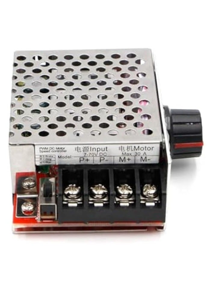 erorex 7-70V 30A PWM DC Motor Speed Controller Switch Control 12V-48V with 30 Amp Fuse - Image 3