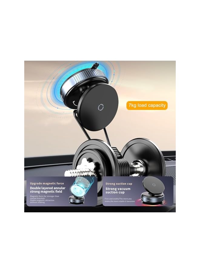 S-TOP Car Phone Holder - Magnetic Vacuum Suction Mount, 360° Adjustable Phone Holder Car for Mirror/Wall/Gym, Quick Lock Compatible with iPhone & Android - Image 3