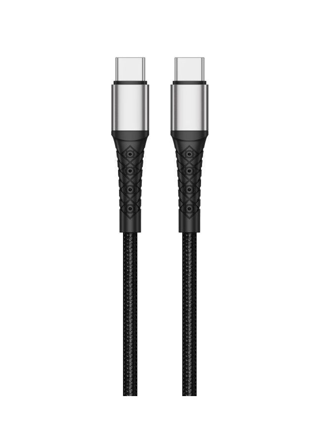 IQ TOUCH IQ TOUCH USB-C to USB-C Fast Charging Cable – 3M | 65W Power Delivery, Charge & Sync, 480Mbps Transfer, Durable Build, Overcharge Protection, Black, ICHARGE-PD65-3  - Image 1