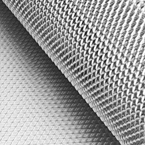 AggAuto Universal 40"x13" Car Grill Mesh - Aluminum Alloy Automotive Grille Insert Bumper Rhombic Hole 3x6mm, One of the Most Multifunctional Shape Grids Silver - Image 2