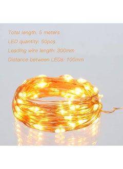 Generic 1 Pack Mini Battery Powered Copper Wire Starry Fairy Lights For Bedroom, Party Decoration (5m/16ft Warm White)  - Image 3