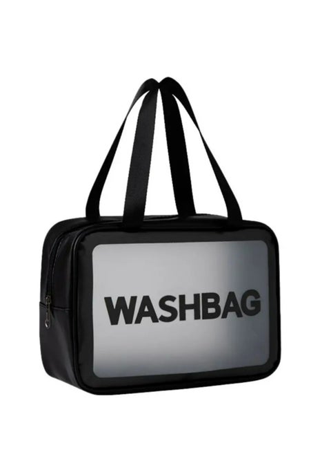 حقيبة مكياج محمولة كبيرة السعة مقاومة للماء للفتيات حقيبة تخزين مستحضرات التجميل للسفر مصنوعة من مادة PVC